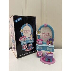 Tweety Bird Vanity Table 3x5 Picture Frame Warner Bros Studio Store Ceramic READ